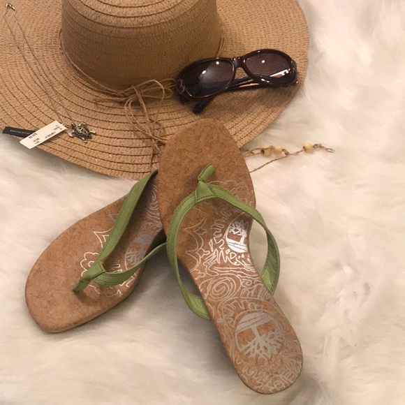 timberland green sandals